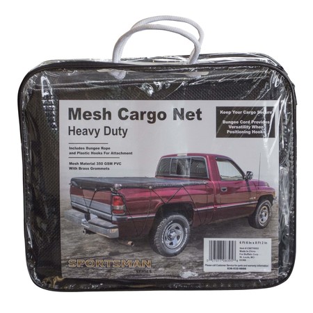 SPORTSMAN Heavy Duty Mesh Truck Bed Cargo Net Cover 6 ft. 6" x 8 ft. 2" CNET6682